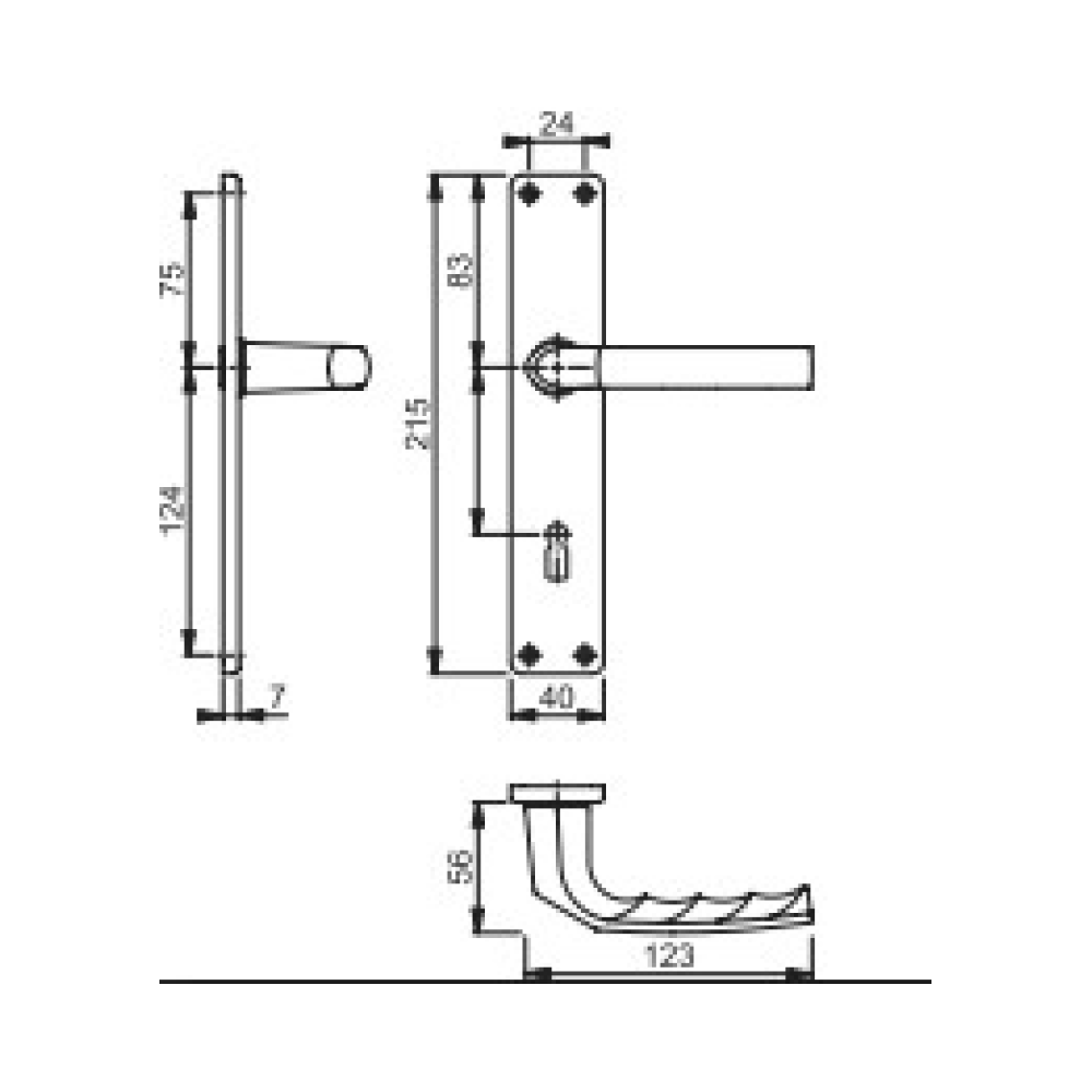 HOPPE Garnitura BIRMINGHAM 1117/202SP F4 (30-49 mm)