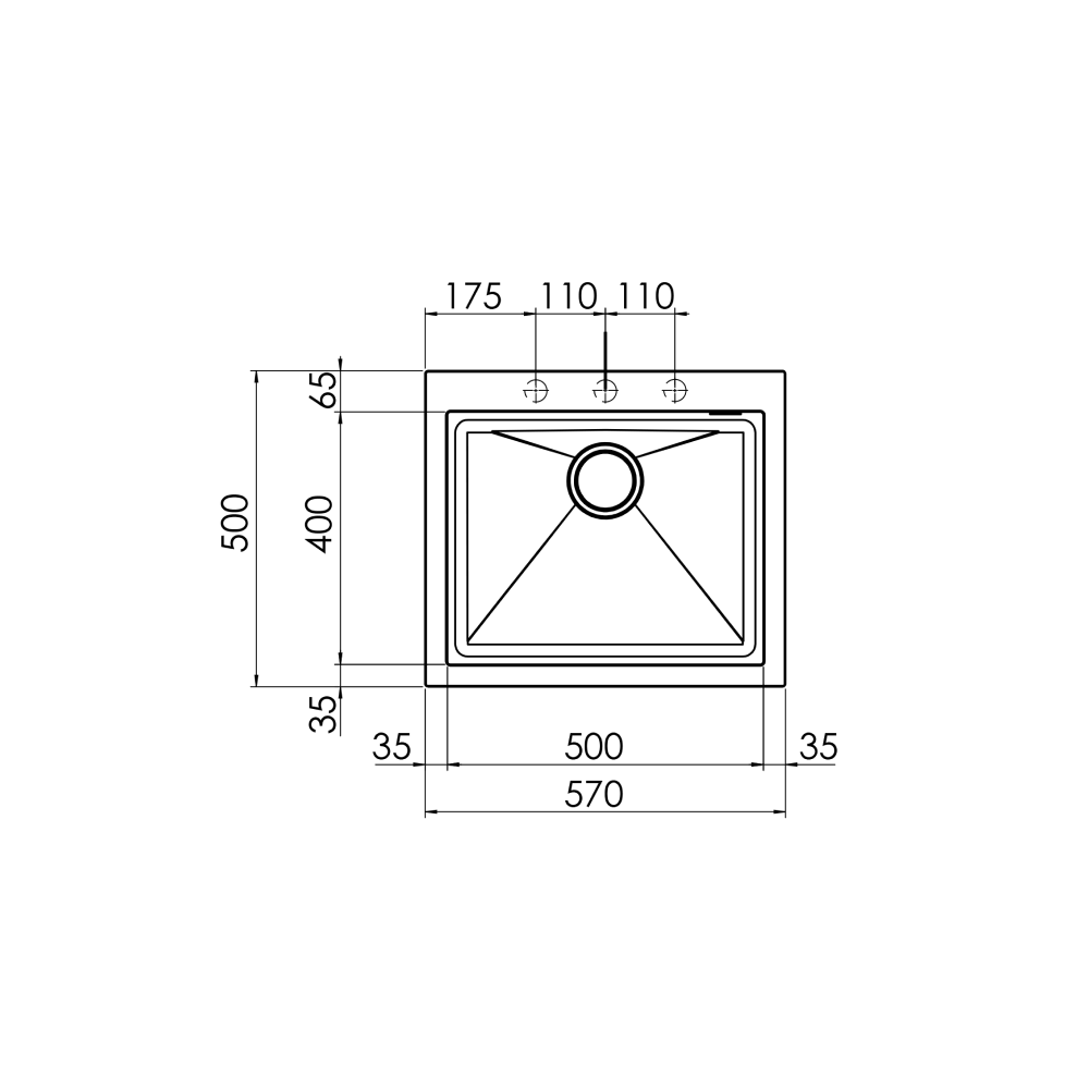 Sudoper NEVADA MIX 57×50 1V