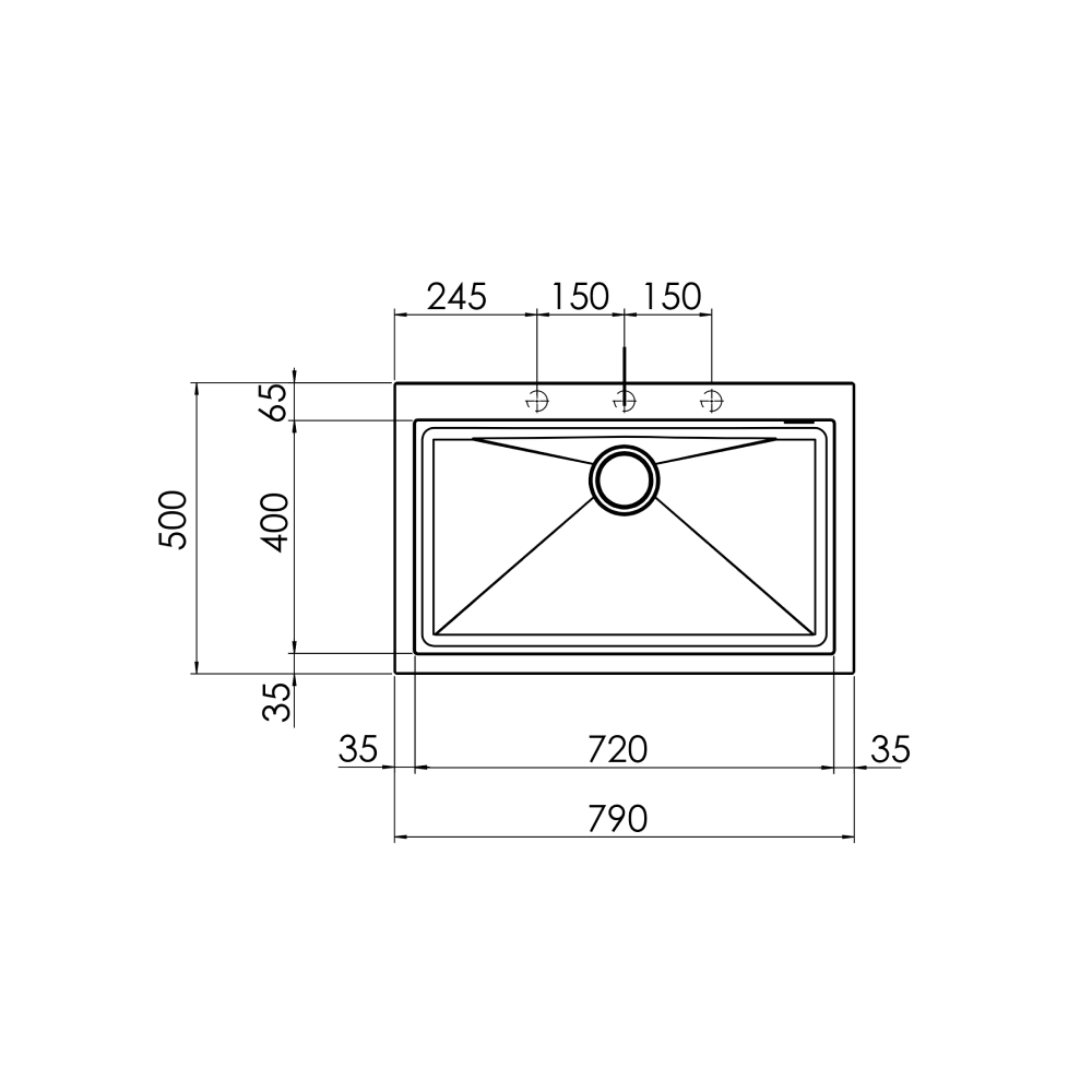 Sudoper NEVADA MIX 79×50 1V
