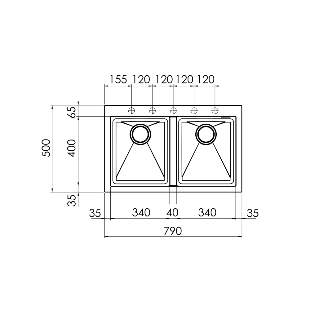Sudoper NEVADA MIX 79×50 2V