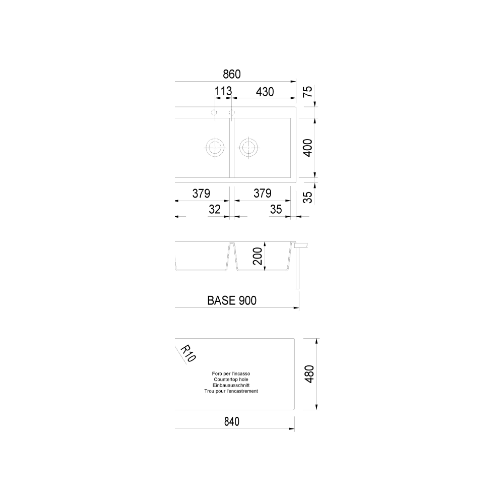 Sudoper Plados Elegance AM 8620 ARIAPURA