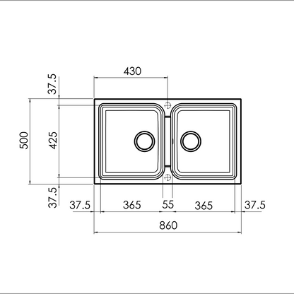 Sudoper CM COLORADO 86×50 2V