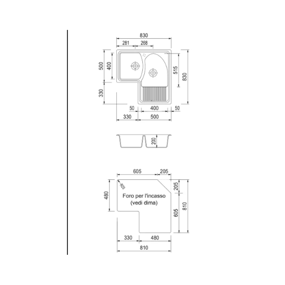 Sudoper Plados Domino/Orion DOA8320 kutno