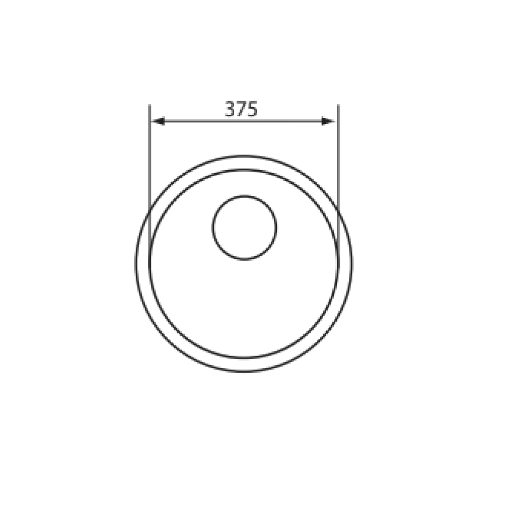 Sudoper CM CINZIA ø 37,5 podpultni