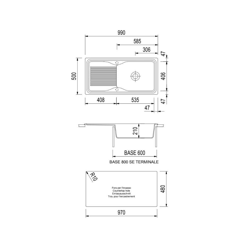 Sudoper Plados Harmony DB 09910