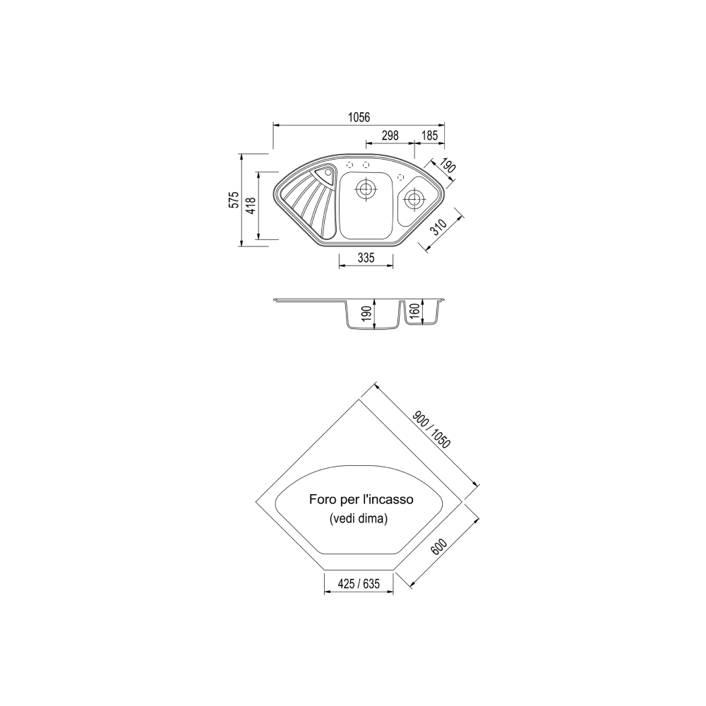 Sudoper Plados Harmony HR 1061 kutno