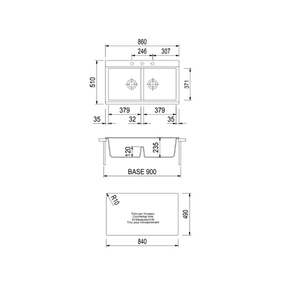 Sudoper Plados Lux LX 8620 ARIAPURA